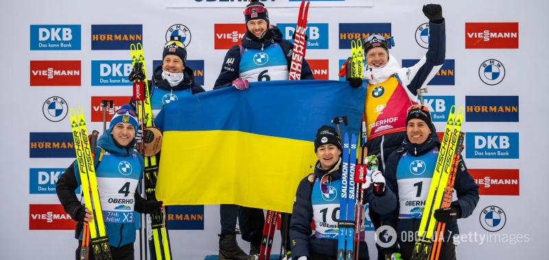 Норвежские чемпионы развернули флаг Украины и спровоцировали "инфаркт" в России. Фото и видео с Кубка мира по биатлону
