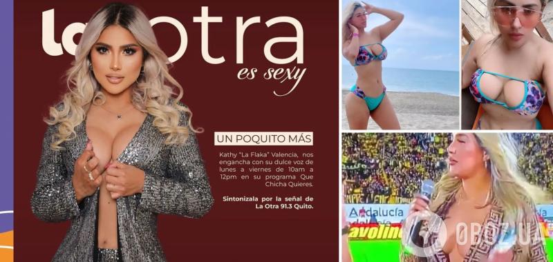 У спортивной ведущей "выпала грудь" во время репортажа. Видео собрало 6 млн просмотров за сутки