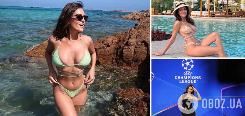 Ведущая пришла на эфир Лиги чемпионов в глубоком декольте и поразила болельщиков. Фото